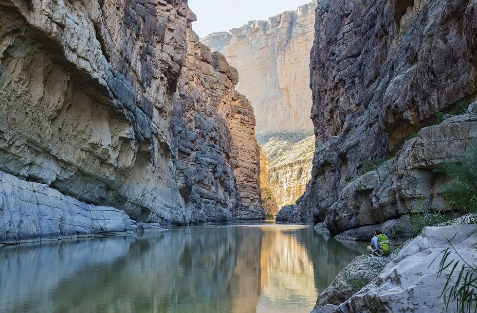 The Rio Grande River runs through Santa Elena Canyon